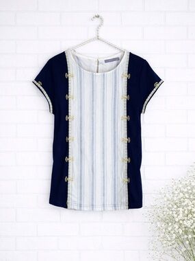 Octavia Embroidered Short Sleeve Blouse